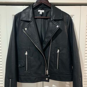 Women's Black Faux Leather Moto Jacket - Topshop